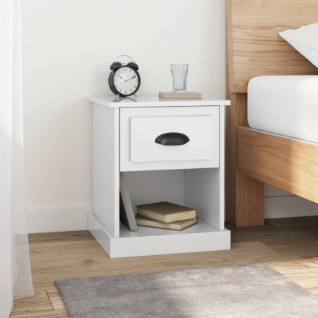 Nachttische 2 Stk. glänzendes weißes Holz 39x39x47,5 cm von vidaXL, Nachttische - Ref: Foro24-816133, Preis: 54,84 €, Rabatt: %