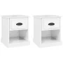 Bedside tables 2 units glossy white wood 39x39x47.5 cm by vidaXL, Nightstands - Ref: Foro24-816133, Price: 54,29 €, Discount: %