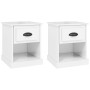 Nachttische 2 Stk. glänzendes weißes Holz 39x39x47,5 cm von vidaXL, Nachttische - Ref: Foro24-816133, Preis: 54,84 €, Rabatt: %