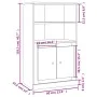 Weißes Sperrholz-Sideboard 60x35,5x103,5 cm von vidaXL, Sideboards - Ref: Foro24-816312, Preis: 89,84 €, Rabatt: %