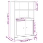 White plywood sideboard 60x35.5x103.5 cm by vidaXL, Sideboards - Ref: Foro24-816312, Price: 92,03 €, Discount: %