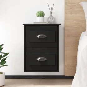 Black wall bedside table 41.5x36x53 cm by vidaXL, Nightstands - Ref: Foro24-816394, Price: 47,24 €, Discount: %