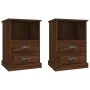 Mesitas de noche 2 unidades color roble marrón 43x36x60 cm de vidaXL, Mesitas de noche - Ref: Foro24-816343, Precio: 93,94 €,...