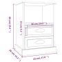 Nachttische 2 Einheiten, braune Eiche, 43 x 36 x 60 cm von vidaXL, Nachttische - Ref: Foro24-816343, Preis: 95,12 €, Rabatt: %