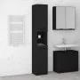 Black plywood bathroom cabinet 32x34x188.5 cm by vidaXL, Lockers and storage cabinets - Ref: Foro24-811323, Price: 105,28 €, ...