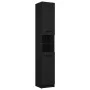 Black plywood bathroom cabinet 32x34x188.5 cm by vidaXL, Lockers and storage cabinets - Ref: Foro24-811323, Price: 105,28 €, ...