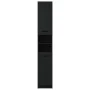 Black plywood bathroom cabinet 32x34x188.5 cm by vidaXL, Lockers and storage cabinets - Ref: Foro24-811323, Price: 105,28 €, ...