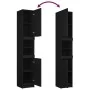 Black plywood bathroom cabinet 32x34x188.5 cm by vidaXL, Lockers and storage cabinets - Ref: Foro24-811323, Price: 105,28 €, ...
