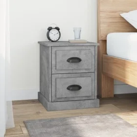 Bedside table made of gray concrete plywood, measuring 39x39x47.5cm. by vidaXL, Nightstands - Ref: Foro24-816152, Price: 43,3...
