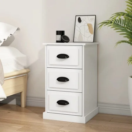 Mesita de noche madera contrachapada blanca 39x39x67 cm de vidaXL, Mesitas de noche - Ref: Foro24-816160, Precio: 78,93 €, De...