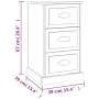 Mesita de noche madera contrachapada blanca 39x39x67 cm de vidaXL, Mesitas de noche - Ref: Foro24-816160, Precio: 78,93 €, De...