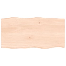 Solid oak wood table top with natural edge 80x40x2 cm by vidaXL, Table tops - Ref: Foro24-363872, Price: 51,87 €, Discount: %