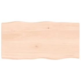 Solid oak wood table top with natural edge 80x40x2 cm by vidaXL, Table tops - Ref: Foro24-363872, Price: 50,83 €, Discount: %