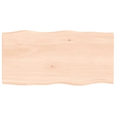 Solid oak wood table top with natural edge 80x40x2 cm by vidaXL, Table tops - Ref: Foro24-363872, Price: 50,83 €, Discount: %