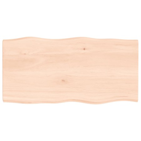 Tischplatte aus massiver Eiche natürliche Kante 80x40x2 cm von vidaXL, Tischplatten - Ref: Foro24-363872, Preis: 51,87 €, Rab...