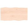 Tischplatte aus massiver Eiche natürliche Kante 80x40x2 cm von vidaXL, Tischplatten - Ref: Foro24-363872, Preis: 51,87 €, Rab...