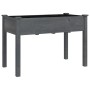 Planter with solid gray fir wood lining 118x59x76 cm by vidaXL, Pots and planters - Ref: Foro24-364235, Price: 76,02 €, Disco...