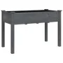 Planter with solid gray fir wood lining 118x59x76 cm by vidaXL, Pots and planters - Ref: Foro24-364235, Price: 83,79 €, Disco...