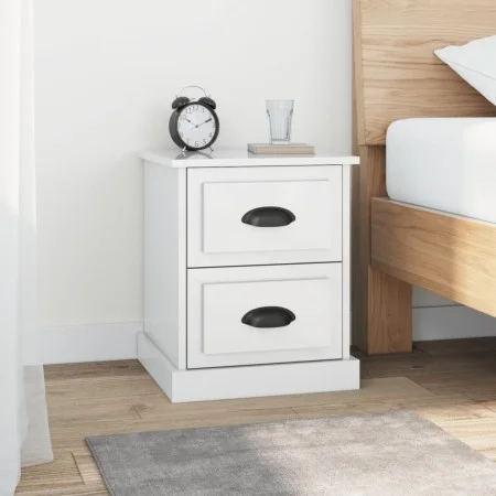 Nachttisch aus glänzend weißem Sperrholz, 39 x 39 x 47,5 cm von vidaXL, Nachttische - Ref: Foro24-816148, Preis: 38,79 €, Rab...