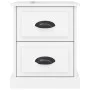 Mesita de noche madera contrachapada blanco brillo 39x39x47,5cm de vidaXL, Mesitas de noche - Ref: Foro24-816148, Precio: 38,...