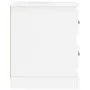 Mesita de noche madera contrachapada blanco brillo 39x39x47,5cm de vidaXL, Mesitas de noche - Ref: Foro24-816148, Precio: 38,...