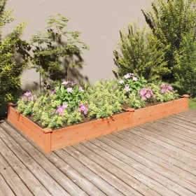 Flowerbed planter with brown fir wood lining 240x120x25 cm by vidaXL, Pots and planters - Ref: Foro24-364302, Price: 98,54 €,...