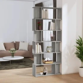 Plywood gray Sonoma shelf/screen 80x24x192 cm by vidaXL, Bookcases and shelves - Ref: Foro24-816060, Price: 83,71 €, Discount: %