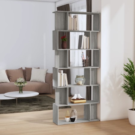 Plywood gray Sonoma shelf/screen 80x24x192 cm by vidaXL, Bookcases and shelves - Ref: Foro24-816060, Price: 81,11 €, Discount: %