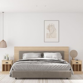 Bedside tables 2 units Sonoma oak color 43x36x50 cm by vidaXL, Nightstands - Ref: Foro24-816351, Price: 65,38 €, Discount: %
