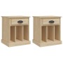 Bedside tables 2 units Sonoma oak color 43x36x50 cm by vidaXL, Nightstands - Ref: Foro24-816351, Price: 65,38 €, Discount: %