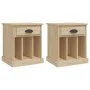 Bedside tables 2 units Sonoma oak color 43x36x50 cm by vidaXL, Nightstands - Ref: Foro24-816351, Price: 64,70 €, Discount: %