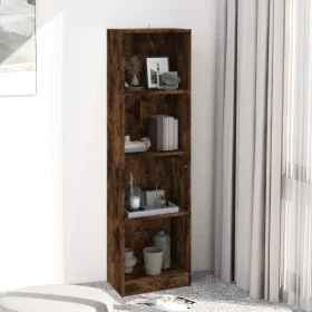 4-tier smoked oak wood shelf 40x24x143 cm by vidaXL, Bookcases and shelves - Ref: Foro24-816065, Price: 51,85 €, Discount: %