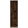 Estantería 4 niveles madera roble ahumado 40x24x143 cm de vidaXL, Librerías y estanterías - Ref: Foro24-816065, Precio: 54,28 €