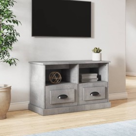 Mueble para TV madera contrachapada gris hormigón 80x35x50 cm
