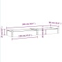 Flowerbed planter with gray fir wood lining 240x60x25 cm by vidaXL, Pots and planters - Ref: Foro24-364300, Price: 97,39 €, D...