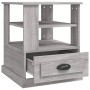 Mesa auxiliar madera contrachapada gris Sonoma 50x50x60 cm