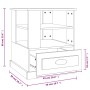 Mesa auxiliar madera contrachapada gris Sonoma 50x50x60 cm