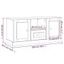 Sonoma TV-Möbel aus grauem Sperrholz 100x35,5x45 cm von vidaXL, TV-Möbel - Ref: Foro24-816462, Preis: 74,92 €, Rabatt: %