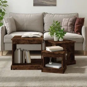 Coffee tables 3 units smoked oak engineered wood by vidaXL, Coffee table - Ref: Foro24-816493, Price: 70,30 €, Discount: %