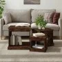 Coffee tables 3 units smoked oak engineered wood by vidaXL, Coffee table - Ref: Foro24-816493, Price: 70,30 €, Discount: %