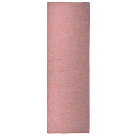 Roter flachgewebter Outdoor-Teppich 80x250 cm von vidaXL, Teppiche - Ref: Foro24-340821, Preis: 35,44 €, Rabatt: %