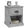 Mesitas de noche 2 uds madera contrachapada gris 39x39x47,5 cm