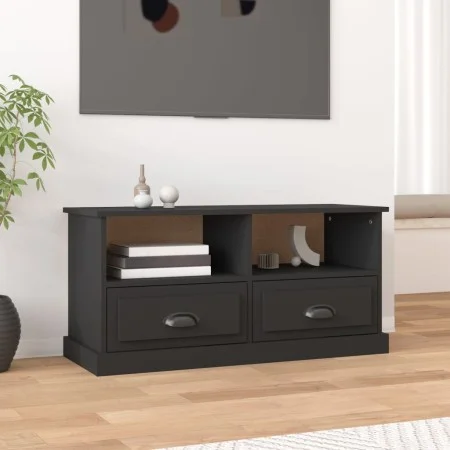 Schwarzer TV-Schrank aus Sperrholz, 93 x 35,5 x 45 cm von vidaXL, TV-Möbel - Ref: Foro24-816465, Preis: 54,58 €, Rabatt: %