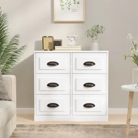 Weißes Sperrholz-Sideboard 70x35,5x67,5 cm von vidaXL, Sideboards - Ref: Foro24-816432, Preis: 106,01 €, Rabatt: %