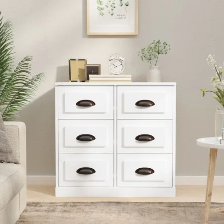 Weißes Sperrholz-Sideboard 70x35,5x67,5 cm von vidaXL, Sideboards - Ref: Foro24-816432, Preis: 106,01 €, Rabatt: %