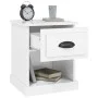 Mesita de noche madera contrachapada blanco brillo 39x39x47,5cm de vidaXL, Mesitas de noche - Ref: Foro24-816132, Precio: 38,...