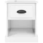 Mesita de noche madera contrachapada blanco brillo 39x39x47,5cm de vidaXL, Mesitas de noche - Ref: Foro24-816132, Precio: 38,...