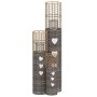 Candeleros 3 unidades mimbre gris de vidaXL, Candelabros - Ref: Foro24-364360, Precio: 95,36 €, Descuento: %