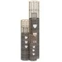 Kerzenhalter 3 Einheiten aus grauem Korbgeflecht von vidaXL, Kronleuchter - Ref: Foro24-364360, Preis: 84,65 €, Rabatt: %