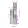 Candeleros 3 unidades mimbre gris de vidaXL, Candelabros - Ref: Foro24-364360, Precio: 95,36 €, Descuento: %